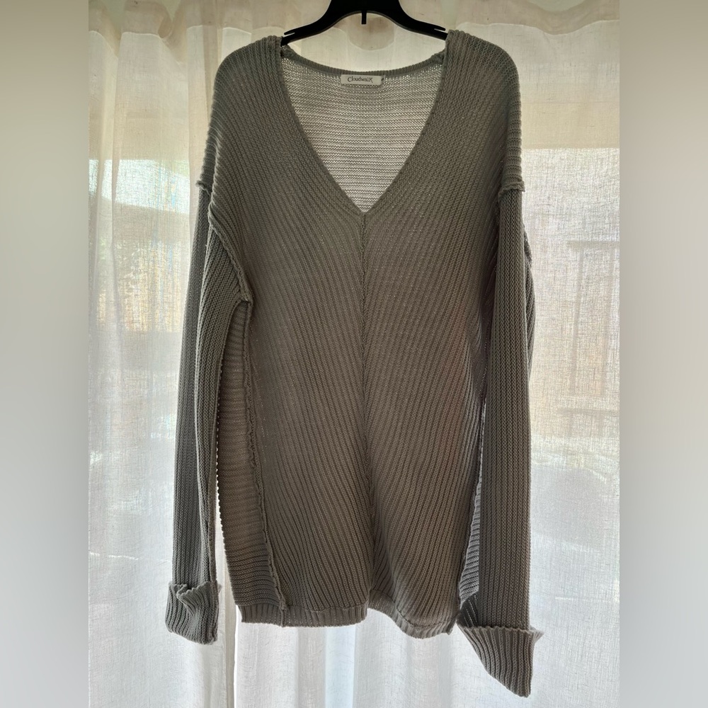 Gray Tunic Sweater